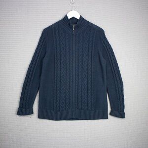 2000's L.L. Bean Cable Knit Zip Up Cardigan